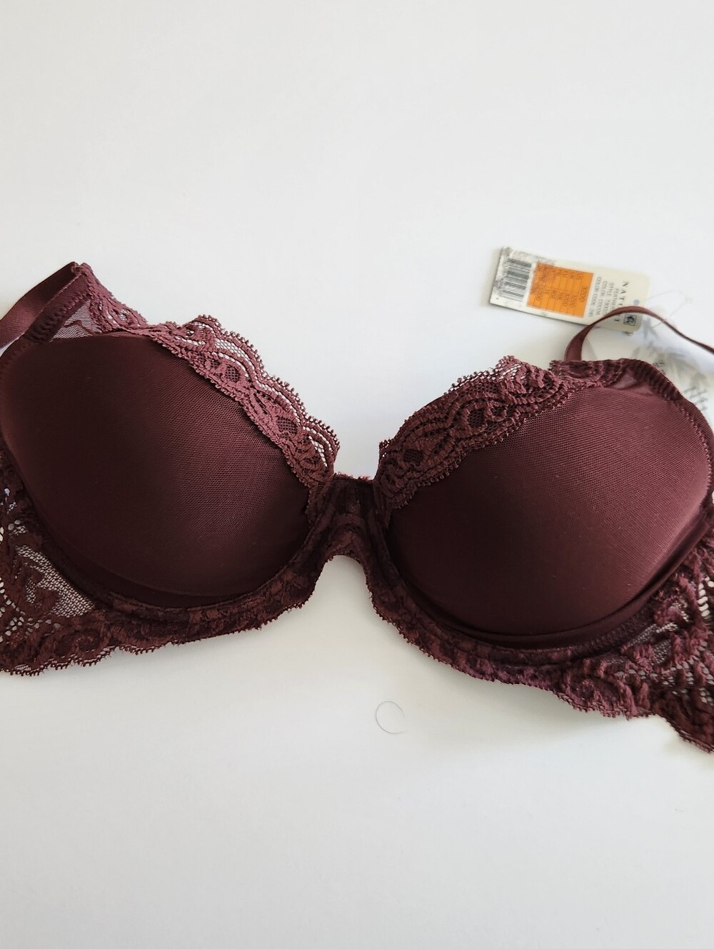 Natori Plum Lace Trim Plunge Bra